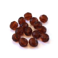 Perles à facettes 8mm topaze fumée x15