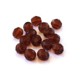 Perles à facettes 8mm topaze fumée x15