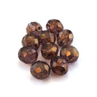 Perles à facettes 10mm cristal bronze