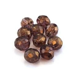Perles à facettes 10mm cristal bronze