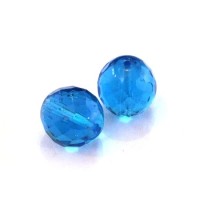Perles à facettes 14mm turquoise