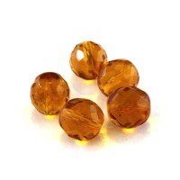 Perles à facettes 12mm ambre