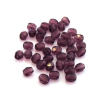 Perles à facettes 4mm améthyste foncé