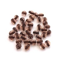 Perles à facettes 4mm cristal brown lined