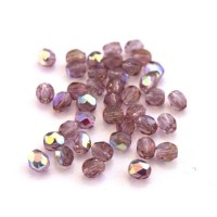 Perles à facettes 4mm vieux rose AB