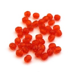 Perles à facettes 4mm orange