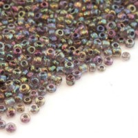Perles de rocailles 2mm gris color lined