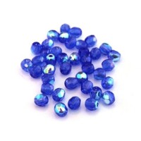 Perles à facettes 4mm bleu marine AB x40
