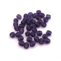 Perles à facettes 4mm violet mat x40