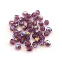 Perles à facettes 4mm améthyste AB x40