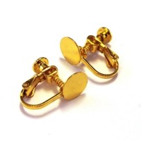 Attaches boucles d'oreilles clip avec plateau à coller