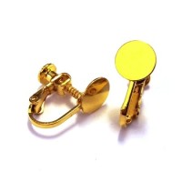 Attaches boucles d'oreilles clip plateau à coller 8mm