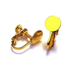 Attaches boucles d'oreilles clip plateau à coller 8mm