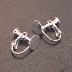 Attaches boucles d'oreilles clip avec plateau à coller