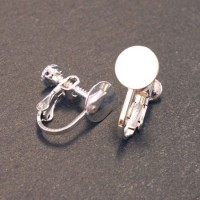 Attaches boucles d'oreilles clip plateau à coller 8mm