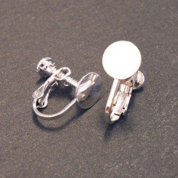 Attaches boucles d'oreilles clip plateau à coller 8mm