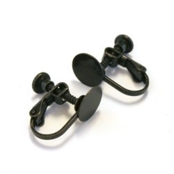 Attaches boucles d'oreilles clip avec plateau à coller