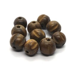 Perles en bois exotique 10mm