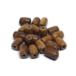 Perles tubes en bois exotique 10mm