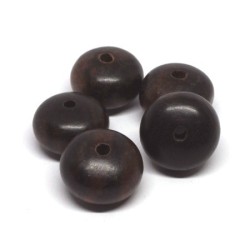 Perle en bois exotique coussin 18mm
