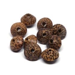 Perles en bois exotique toupie