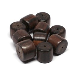 Perles en bois exotique tonneau