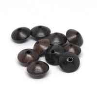 Perles en bois exotique soucoupe 10mm