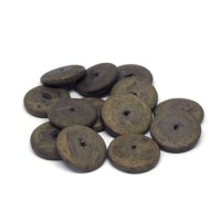 Perles rondelles en bois exotique