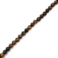 Perles oeil de tigre rondes 4mm