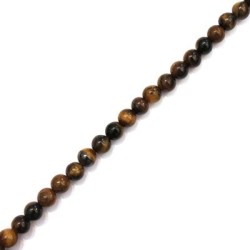 Perles oeil de tigre rondes 4mm