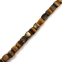 Perle oeil de tigre cube 6mm