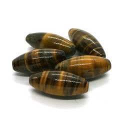 Perle oeil de tigre olive 28mm