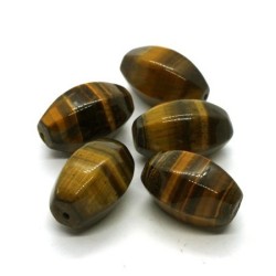 Perle oeil de tigre olive 20mm