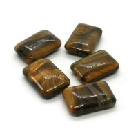 Perle oeil de tigre rectangulaire 18mm