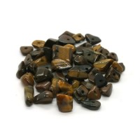 50 perles chips oeil de tigre