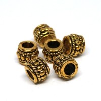 Perles métal tonneau 8mm doré