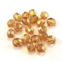 Perles à facettes 6mm topaze lustré