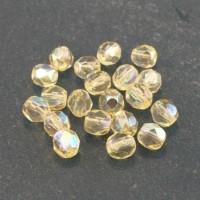 Perles à facettes 6mm citrine irisé AB