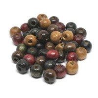 Perles en bois 8mm assortiment automne