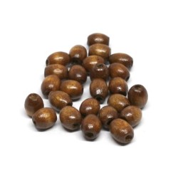 Perles olives en bois 6mm