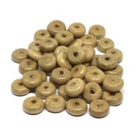 Perles rondelles en bois 10mm marron clair