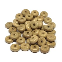 Perles rondelles en bois 10mm marron clair