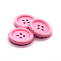 Bouton en bois 20mm rose
