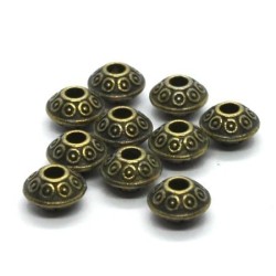 Perle intercalaire rondelle soucoupe bronze 6mm