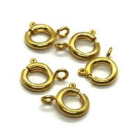 Fermoir à ressort 12mm doré x5