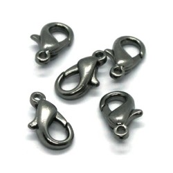 Fermoirs mousqueton gunmetal