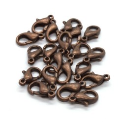 Fermoir mousqueton cuivre13mm x20