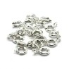 Fermoirs à ressort 6x9mm argentés x20