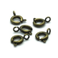 Fermoirs à ressort 6x9mm bronze x5