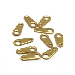 Attaches de fermoir dorées 3x8mm x10